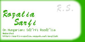 rozalia sarfi business card